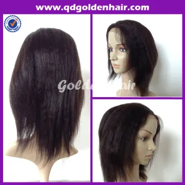 Golden Hair High Quality Virgin Full Lace Indian Remy Human Hair Wigs for Black Women