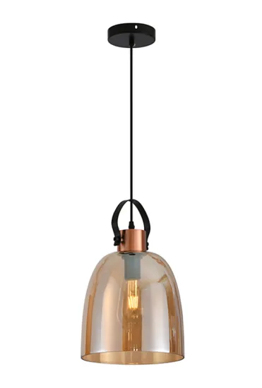 Amber Glass Pendant Lamp with Metal Lamp holder