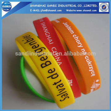 cheap custom Logo Printed Silicone Wristband