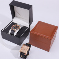 Custom Logo Red Black Watch Leder Geschenkbox