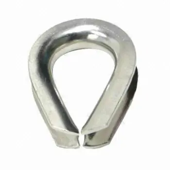 Wire rope thimbles, G414, 3mm-48mm, blue zinc-plated, other types are available