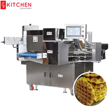 Automatic Professional Soft Wafer Production Line Snack Waffle Maker Machine
