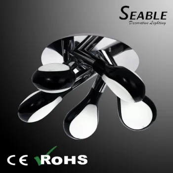 Hot sale round plastic led flush mount contemporary ceiling light covers