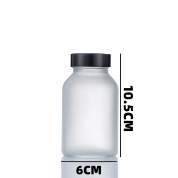 180ml Round Frosted Glass Capsule Tablet Bottle
