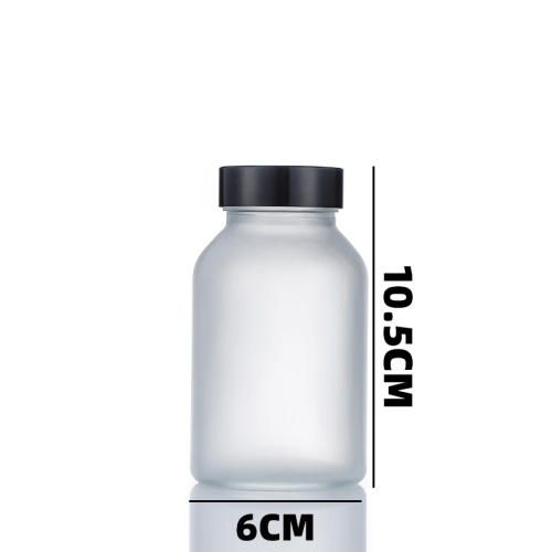 180ml Round Frosted Glass Capsule Tablet Bottle