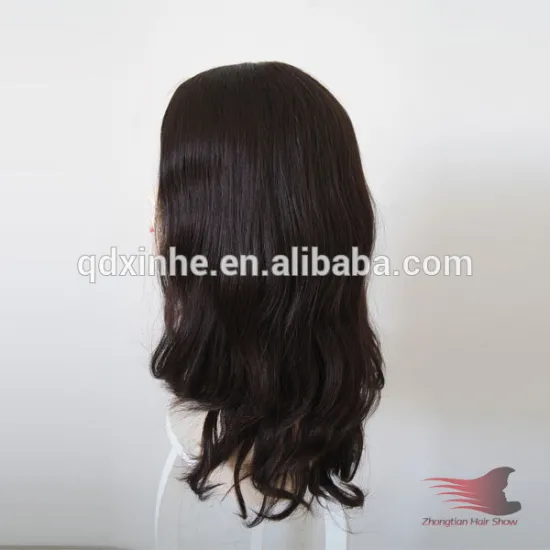 Factory price high quality stock virgin hair Kosher wigs mongolian hair wave Jewish wig