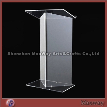 Dull polish square stable lucite/acrylic lectern