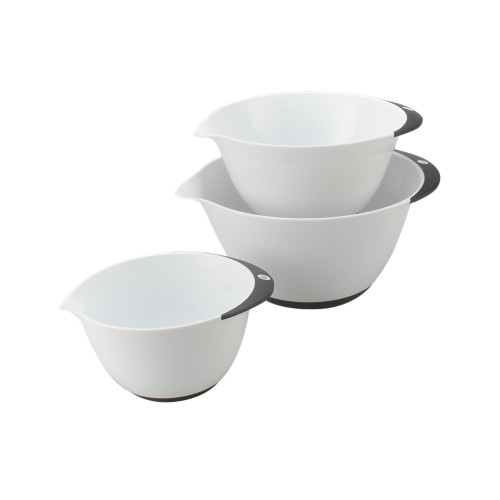 Nesting Mixing Bowls with Rubber Grip Handles