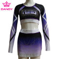 စိတ်ကြိုက်အပြည့်အဝဆိုးဆေး Sublimated Ombre Cheerleader ဝတ်စုံ