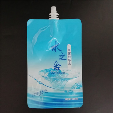 Aluminum material packaging stand up top spout pouch