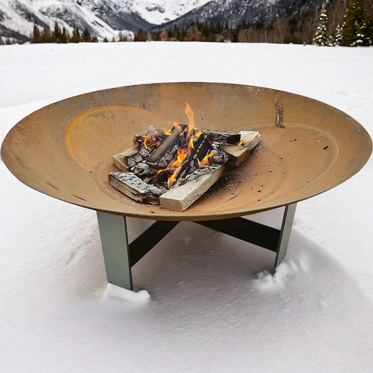 Weathering steel brazier