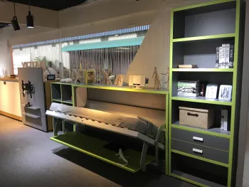 Hardware of horizontal wall bed with desk