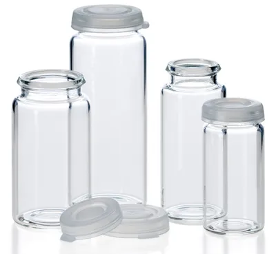 Glass Vials with Snap-On Caps