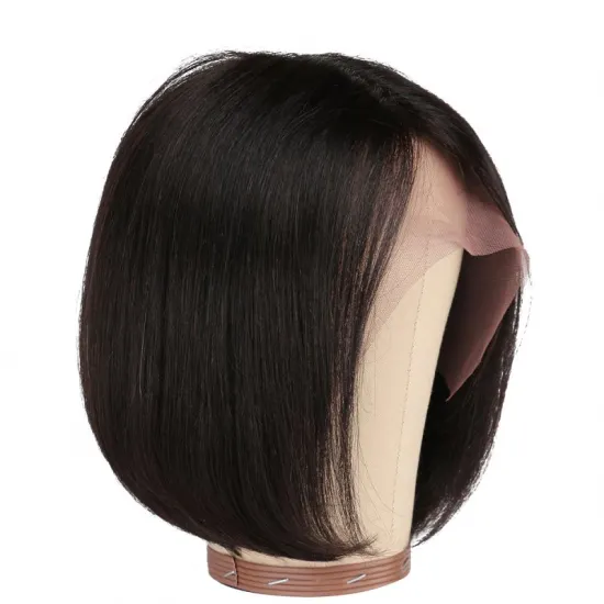 2021 New Style Short BOB Wig Brazilian Virgin Human Hair Lace Front Wig,Silky Straight Lace Frontal BOB for Black Women