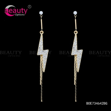Moda d'oro con strass di cristallo Matteo Long goccia orecchini...