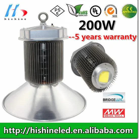 Super Bright 200w 120degree Reflector 18500lm High Bay Led Light Ce Rohs Pse Certification