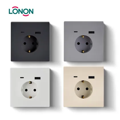 European Wall Outlet Sockets: German Standard Electrical USB Socket