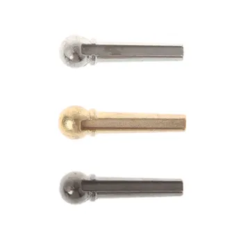 6Pcs Brass Guitar Bridge Pins End Pin for Folk Acoustic Guitar Parts Accessories