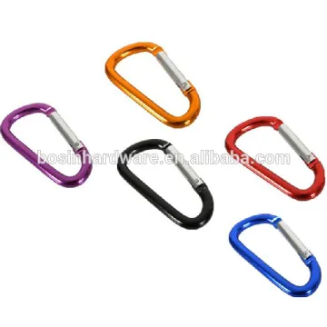 Fashion High Quality Metal 30mm Length D Shape Aluminum Carabiner