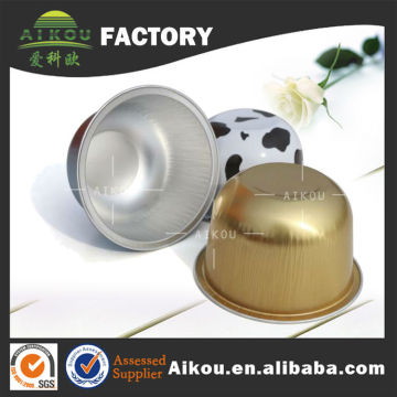 Irregular disposable freezer aluminum ice cream bowl for packaging