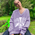 Women Long Sleeve Loose Knitted Pullover