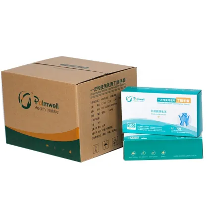 nitrile examination gloves ISO9001 Medical grade palmwell disposable nitrile gloves