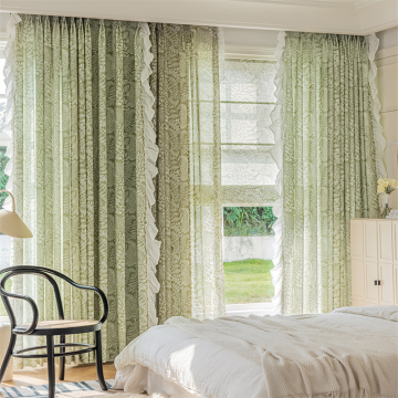 Textiles Semi-shading Cotton Hemp Digital Printing Curtain