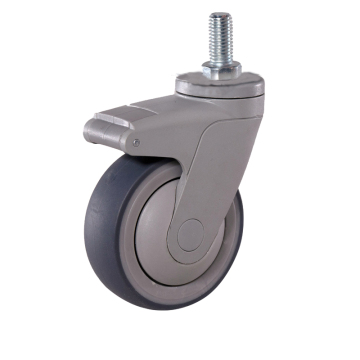 full plastic double wheel casters with grey colour