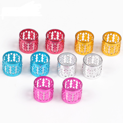 AliLeader Colorful Dreadlock Beads Wholesale Hair Rings For Crochet Braiding Hair Extensions