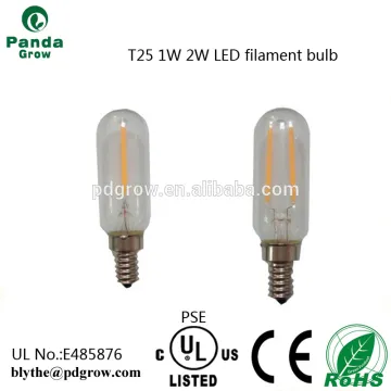 New T25 1W E14/E12 LED filament lamp fridge/oven bulb