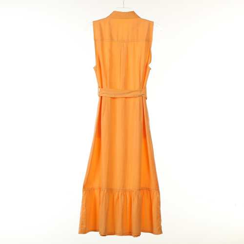 Tencel Garment Dye Long Dress