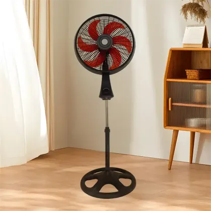 Electric Pedestal Fan - Powerful Household Standing Plastic Air Cooling Fan