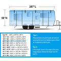 6/3 layer waterproof Anti-uv rv trailer cover