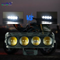 Dual Color White Amber Waterproof LED Fog light - HJG Motorcycle & Truck Fog Light