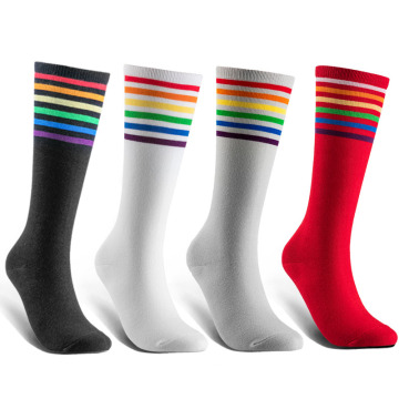 Hot sell custom woman stripe socks