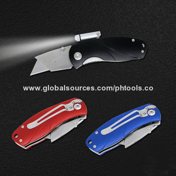 Quick Changeable Blade Knife with LED, 102mm Closed Length