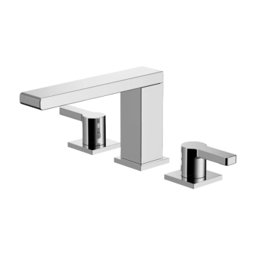 Brass 3-hole Basin Faucet Chrome