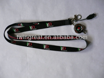 badge holder/badge reel with lanyard