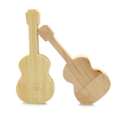 16GB Wooden Guitar Shaped USB Flash Drive