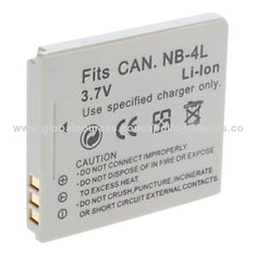Battery for Canon NB-4L 3.7V 760mAh