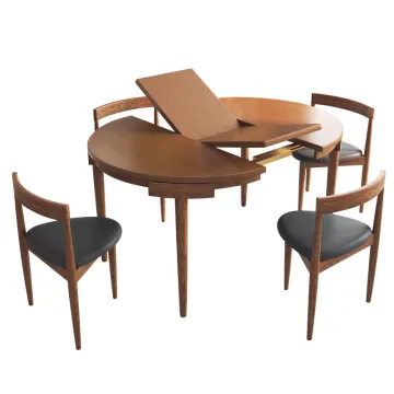 Wooden Dining Table Space Saving Table Set