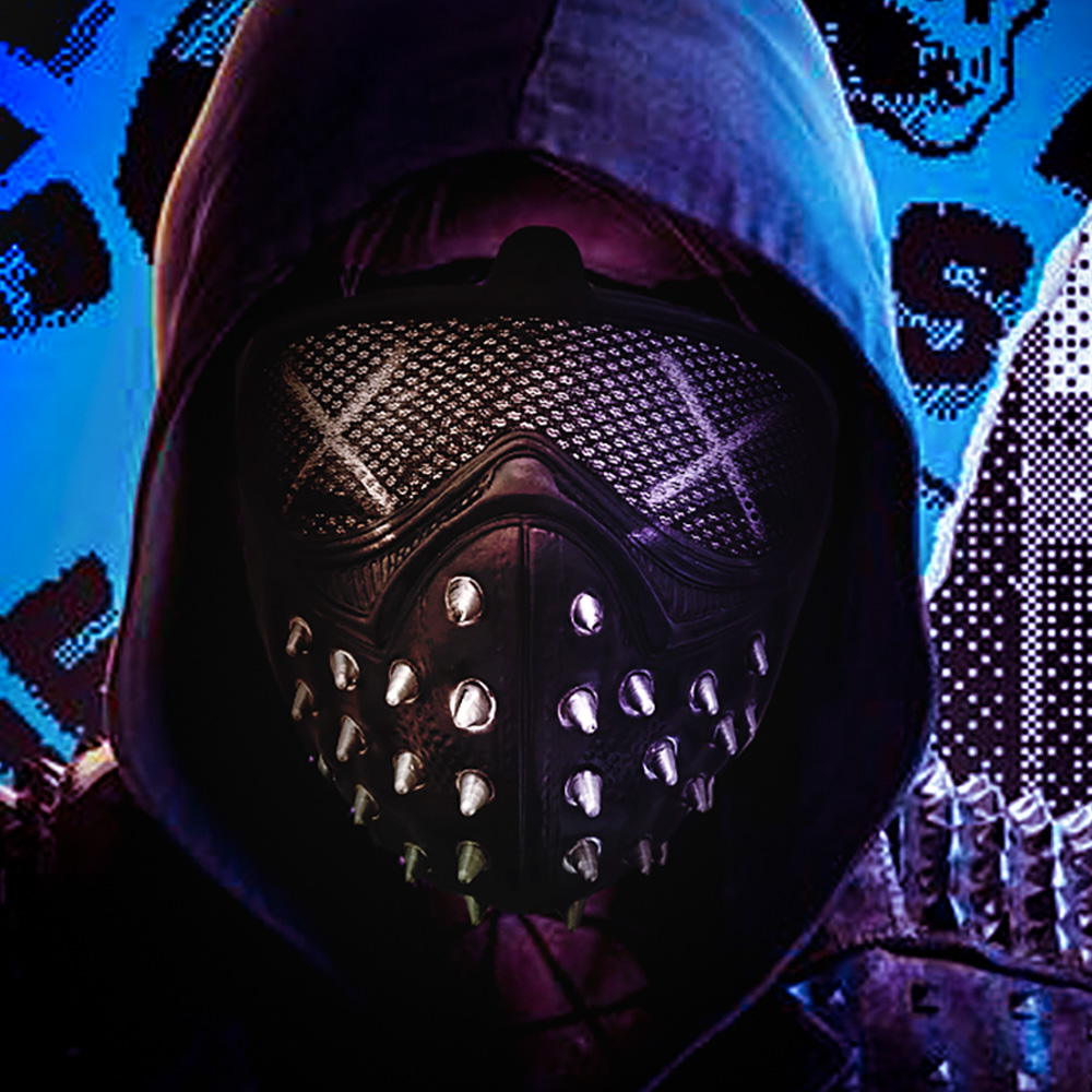 Vintage spiked Watch Dogs mask