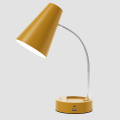 Plastic lampshade hose LED desk lamp with USB