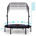 Indoor Round Foldable Jumping Fitness Trampoline With Handle