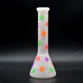 Snowflake shaped luminous glass hookah pot