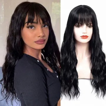 MYZYR Synthetic for Women  Natural Looking Machine Made Grey black Hair Replacement for Party Cosplay Body Wavy Wig hair