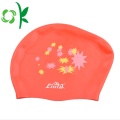 Waterproof Swimming Hat Silicone Swim Head Fashionable Printed Hats Manufactory