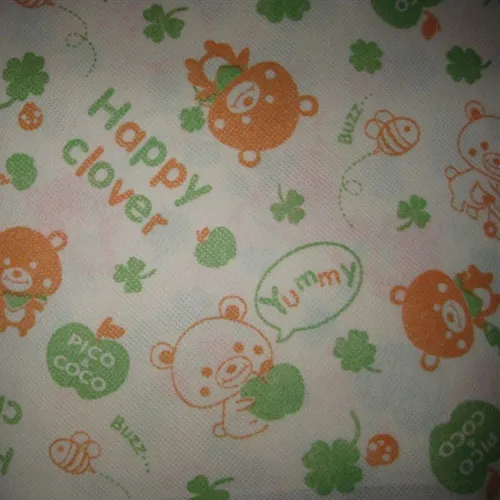 Polyester nonwoven fabric with full screen printing