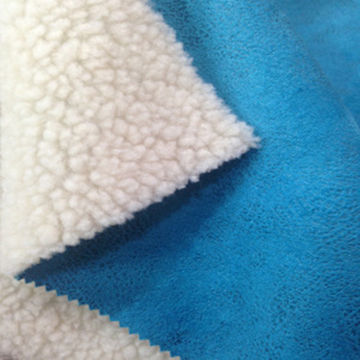 Velboa Lamb Pile Fabric Bonded Suede Fabric for Winter Apparel