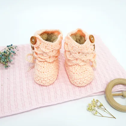 Handmade Inner Villi Crochet Baby Shoes